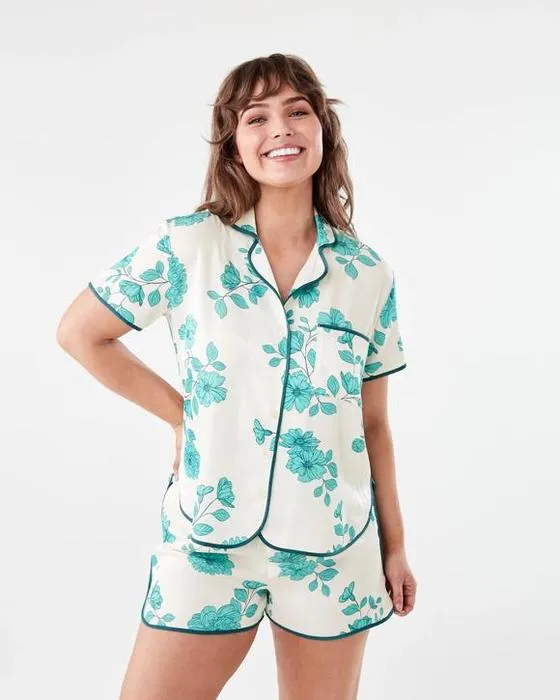 Short Sleeve Top et Shorts Matte Satin Pyjama Set