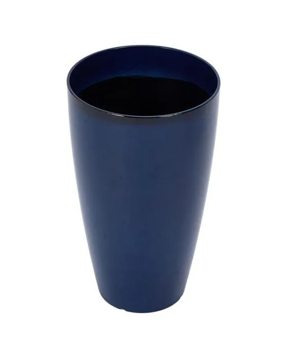 27cm bleu Tall vitré look Pot en plastique