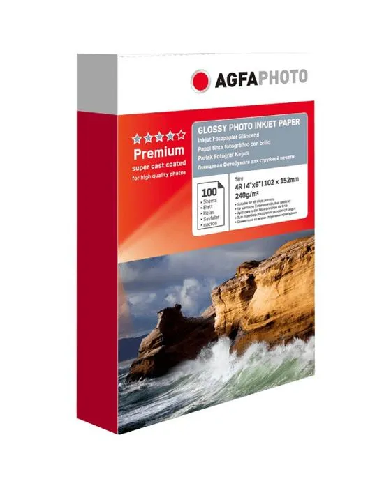 AGFA 6x4' Papier Photo Gloss 240gsm 100 Pack