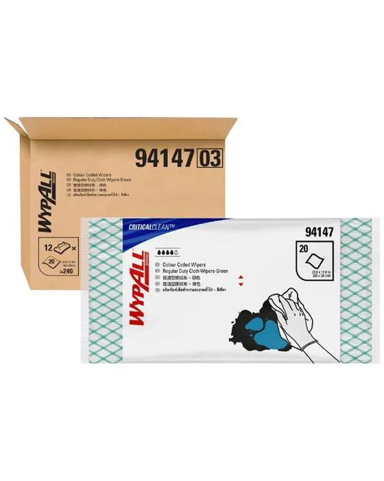 WypAll couleur codée Wipers de service régulier Green 240 Pack