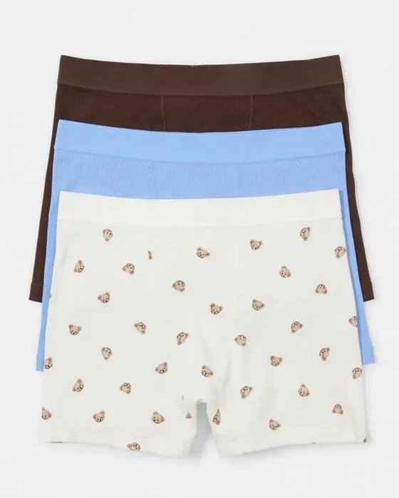 3 Pack Coton Boyfriend Short