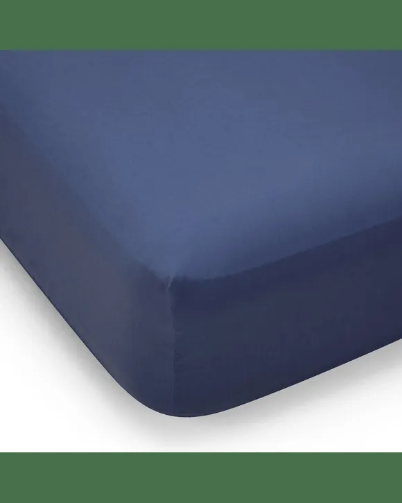 180 Fil de la feuille de calcul ajustée - lit double, bleu moyen