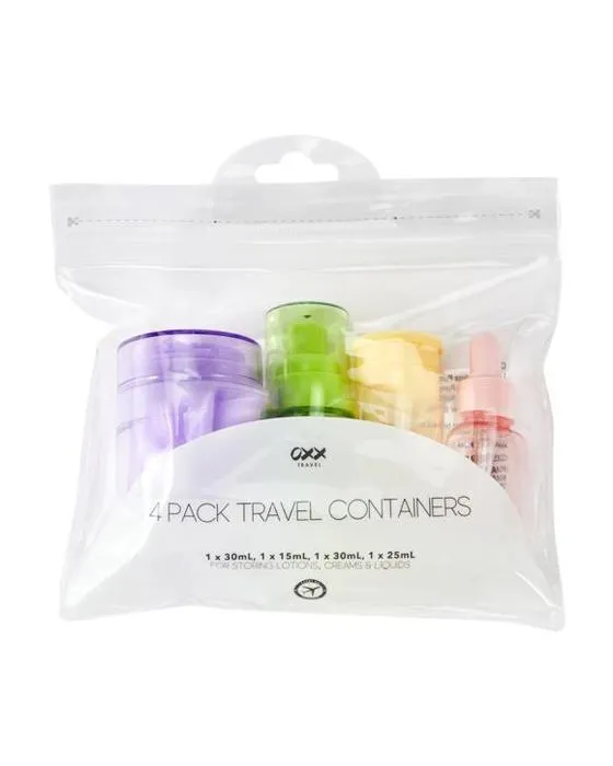 OXX Travel 4 Packs de Conteneurs de Voyage