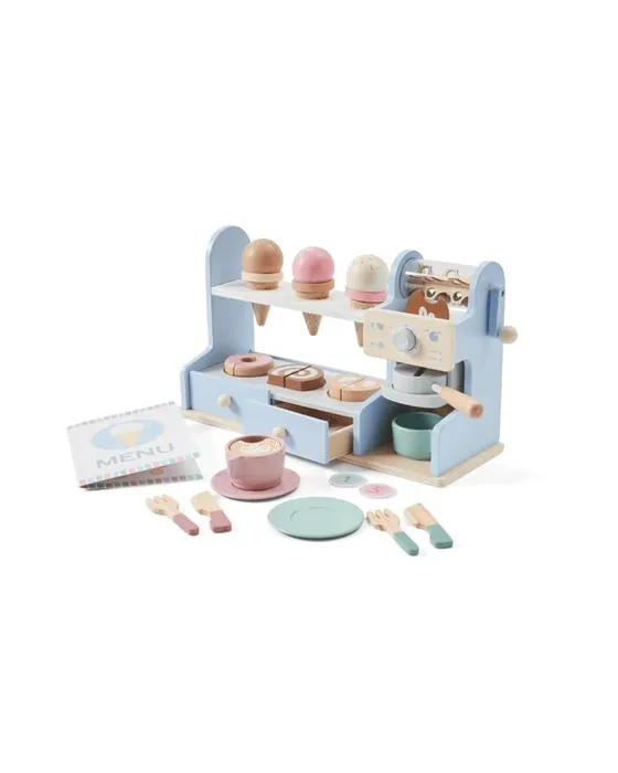 47 pièces en bois crème glacée et café-set