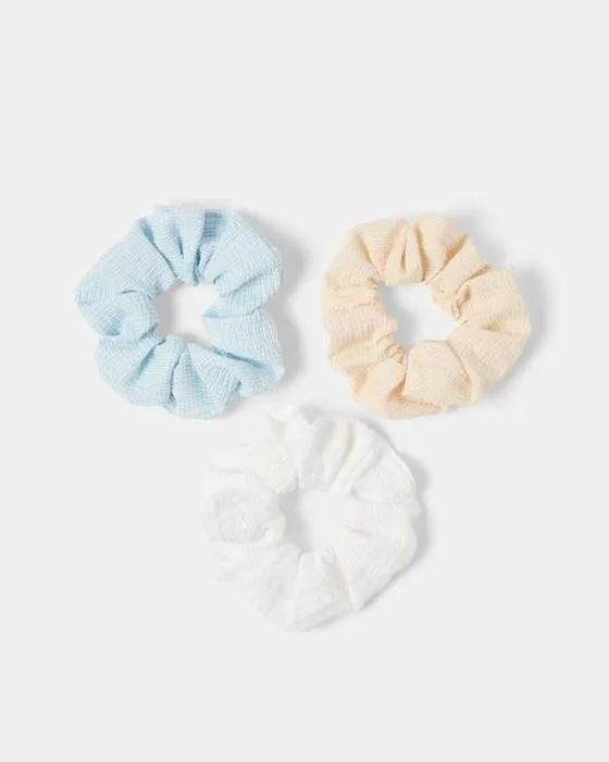 3 Pack Gingham cheveux scrunchies
