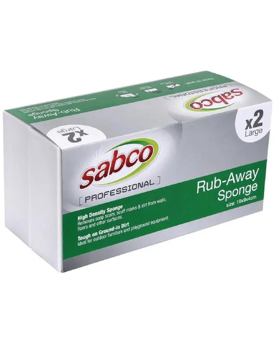 Sabco Rub Away Grand Eponge 2 Pack