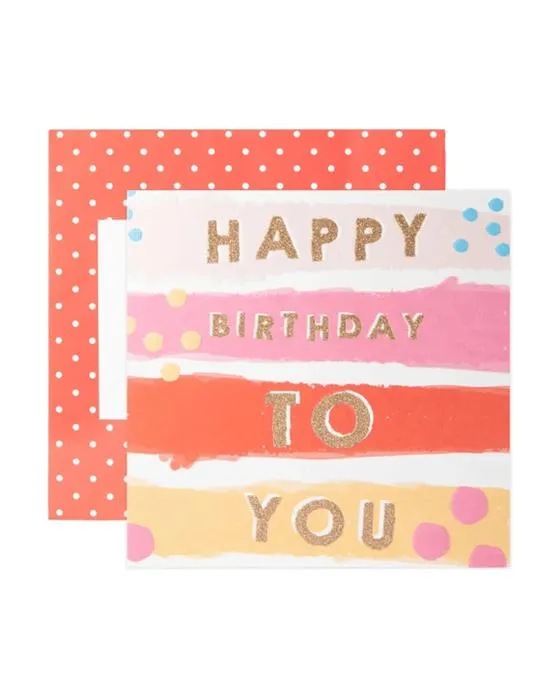 Carte d'anniversaire de Hallmark - Spots, Stripes & Glitter, Oh My!