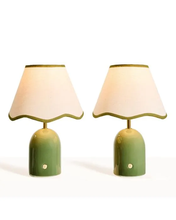 2 Pack Olympia Touch Lampes - Vert