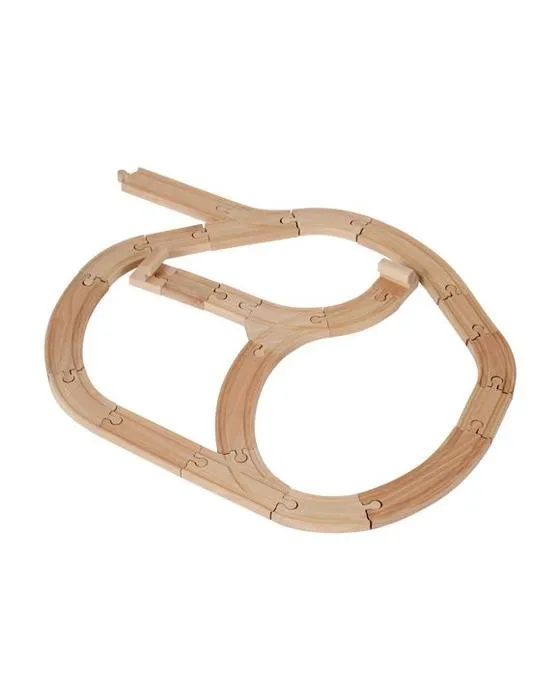 Ensemble de rails en bois de 25 pièces