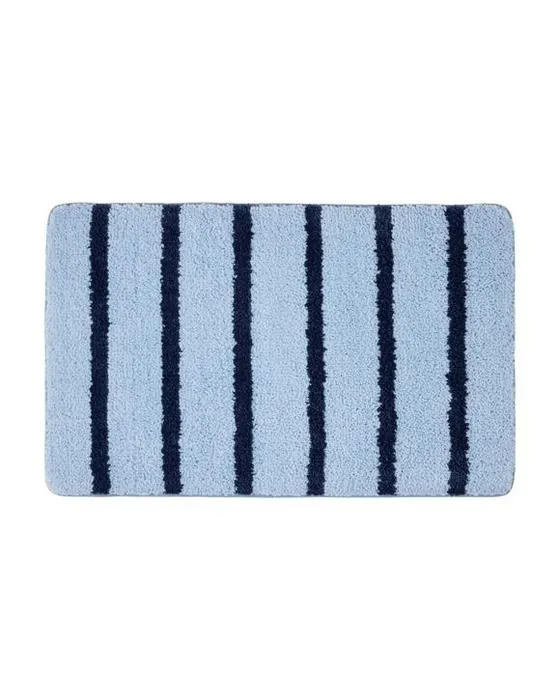 Tapis de bain en mousse de mémoire - Bleu Bande
