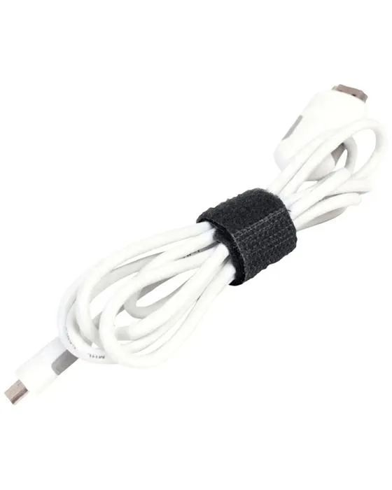 Poignées de cordons de boucle et crochet Keji Noir/Blanc 6 Pack