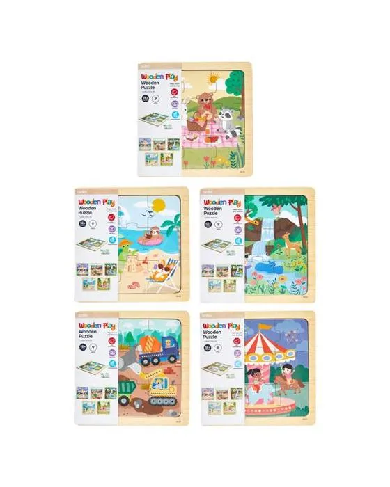 Puzzle en bois 9 pièces - Assortiment