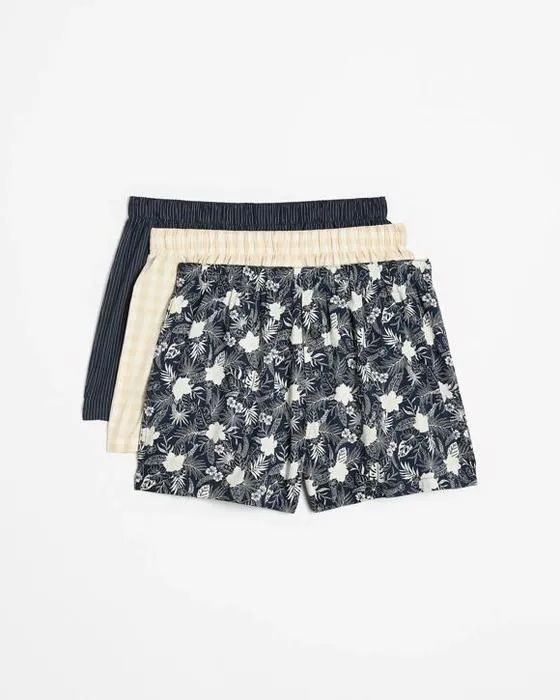 Boxers en coton tissé 3 Pack pour hommes - Maxx - Hibiscus