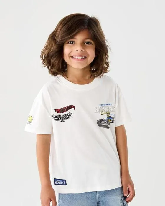 T-shirt imprimé surdimensionné de la licence Hot Wheels