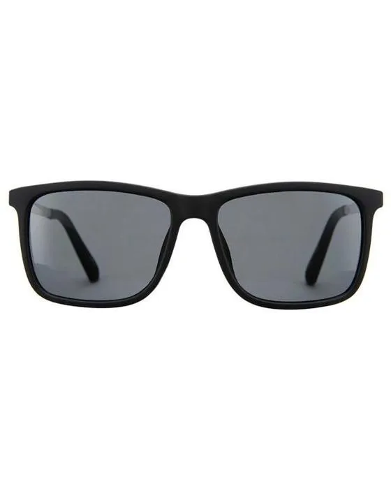 Lunettes de soleil à cadre carré pour hommes