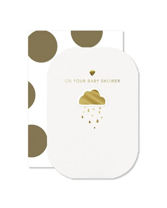 Carte de douche pour bébé Hallmark - Pluie nuageuse