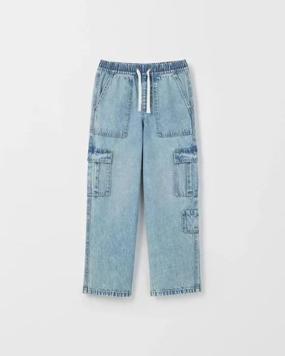 Cible Denim Loose Fit Cargo Denim Jeans