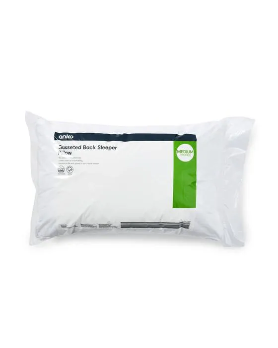 Oreiller à dos gussété - Profil moyen, blanc