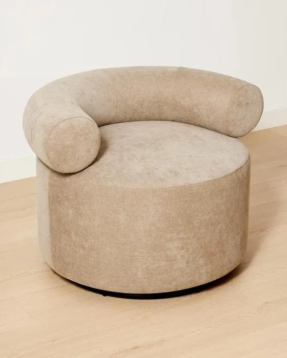 Chaise de salon pivotante Halo - Crème