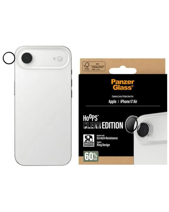 PanzerGlass Hoops Protection de l'objectif à cadre clair iPhone Air CR