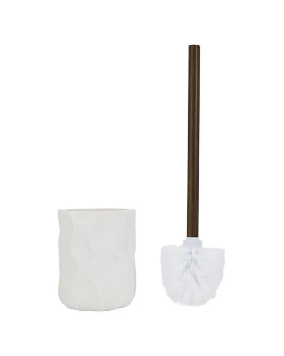 Brosse de toilette texturée blanche