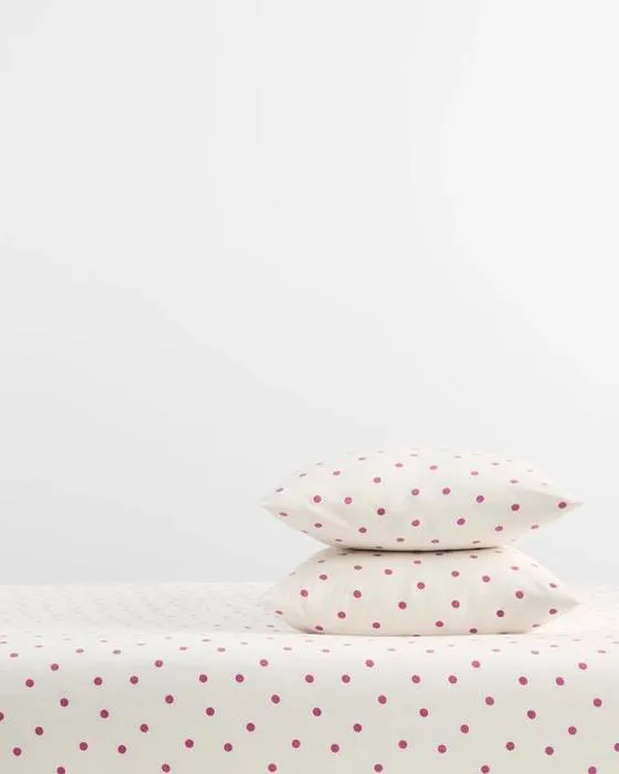 Cible Arlo Polka Dot coton à lame de pierre - Lit King - Rose