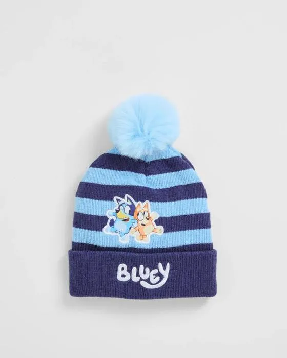Bonnet à rayures bleues