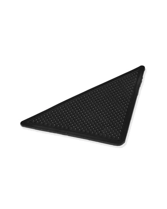 8 poignées de poignées en angle et tapis - Noir