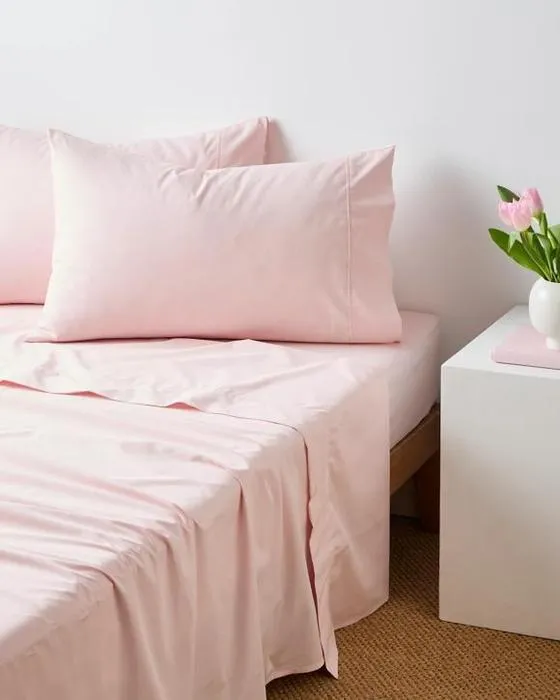 Cible Australien coton 250 Fil de la feuille de calcul - King Bed - Rose