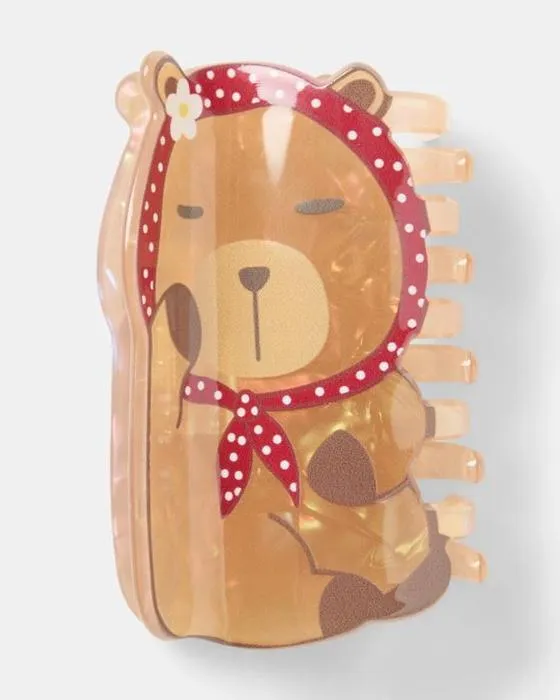 Clip cheveux de la griffe de Capybara brun