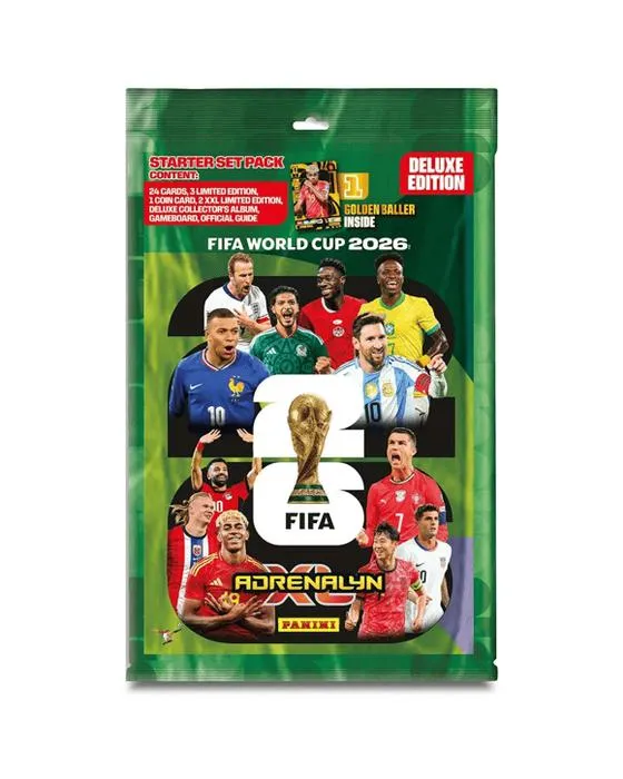 Panini Coupe du monde FIFA Adrenalyn XL 2026 Carte Starter Pack Deluxe Version