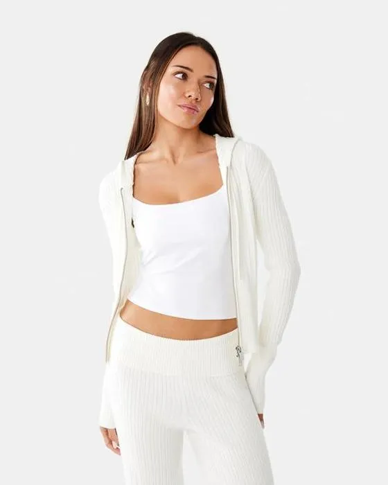 Hoodie Zip câble true tricot