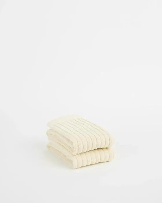 Cible Dylan Australien Cotton Rib 2 Paquet Serviette à main - Naturel