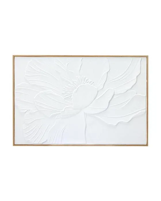Toile encadrée de fleurs texturées - 60cm x 90cm