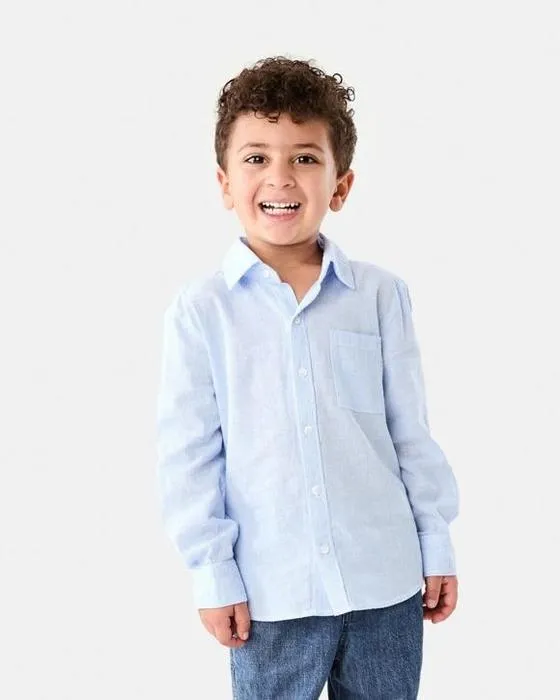 Chemise en lin manches longues