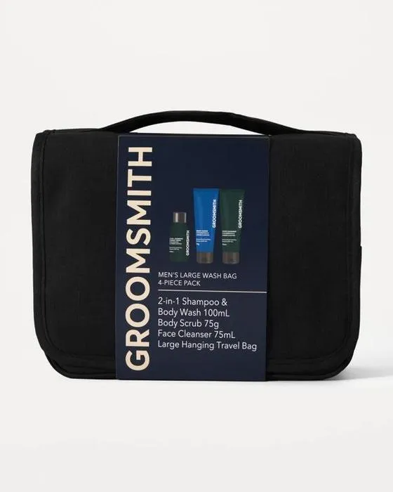 Sac de lavage grand sac pour homme de 4 pièces - Cedarwood et Amber