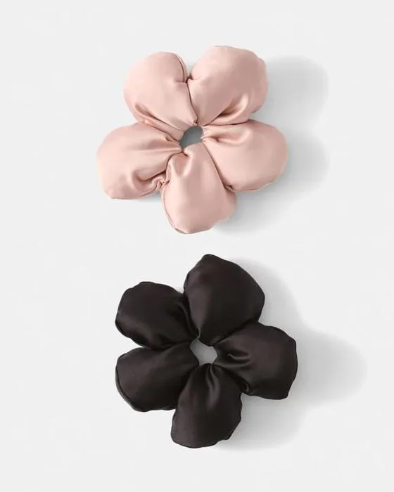 2 paquets de fleurs - brun et rose