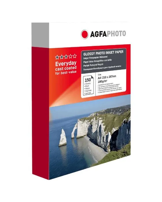 AGFA A4 Papier photo brillant 180gsm 150 Pack