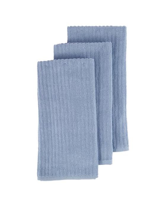 3 Paquet Bleu Ruban Terry Torchons