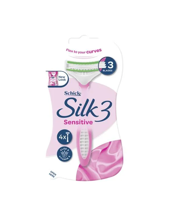 Schick Silk 3 Rasoirs jetables sensibles