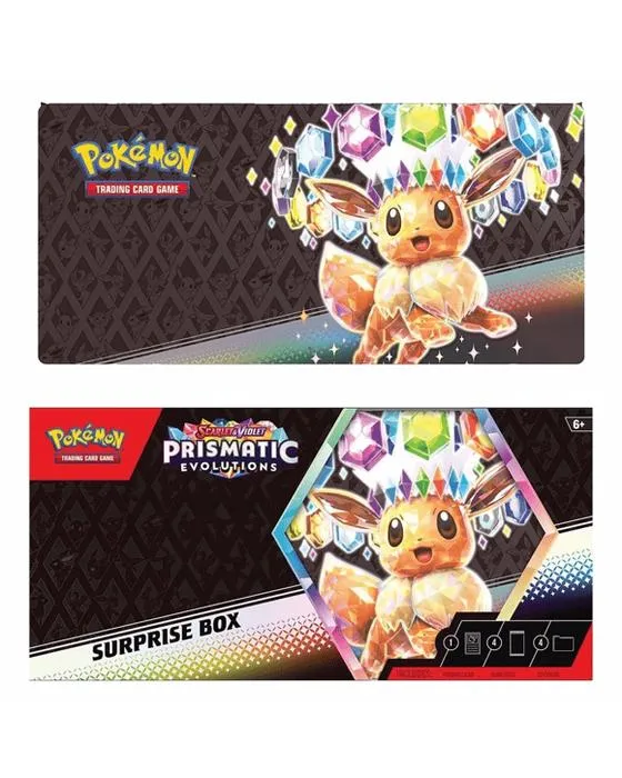 Jeu de cartes de trading de Pokemon: Scarlet & Violet Prismatic Evolutions Surprise Box - Assortiment