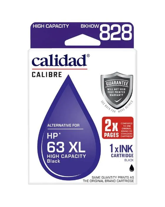 Calidad Cartouche d'encre alternative HP 63XL Noir