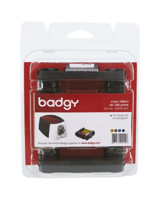 Ruban de couleur Badgy 100 imprimés