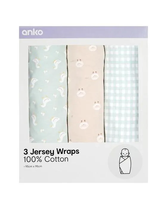 3 bandes de jersey de coton