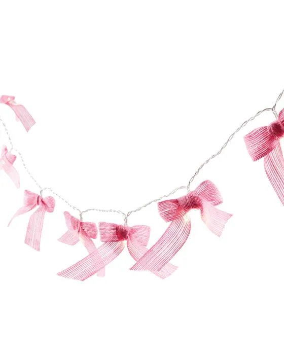 Lumières à cordes rose Bow