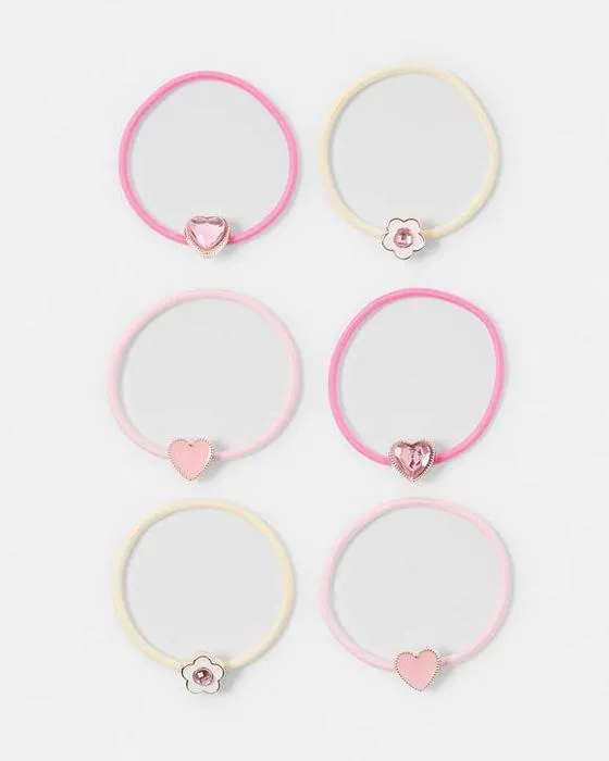 6 Pack Coeur et Fleurs de cheveux