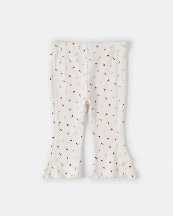 Leggings en coton de la dentelle de la fleur de la fleur de coton