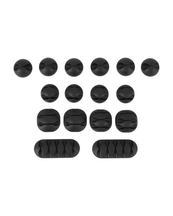 16 Pack câble Tidy - Noir