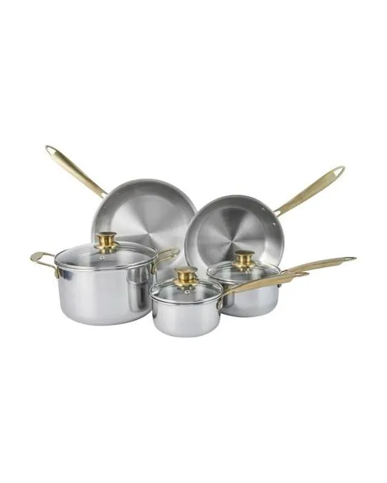 Ensemble de cuisine en acier inoxydable à trois couches de 5 pièces