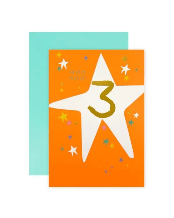 Connexions de la Carte d'anniversaire 3ème Hallmark - Neon et Stars
